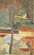 Amedeo Modigliani Landscape at Cagnes (mk39) oil painting artist